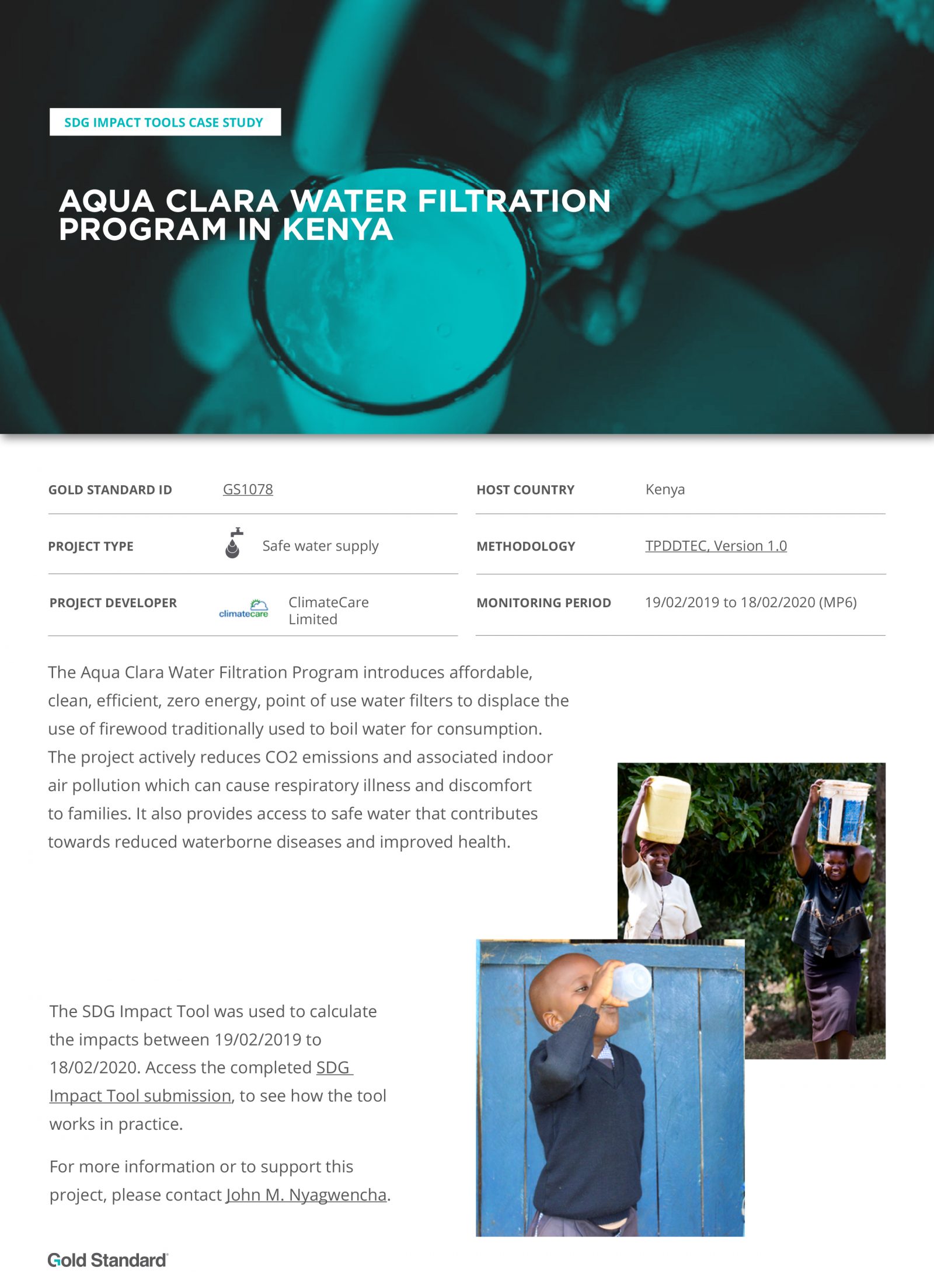 Safe Water Supply Gold Standard for the Global Goals